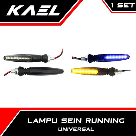 Jual Lampu Sein Assy Running Led Panah Sisi Biru Merah Putih Sen