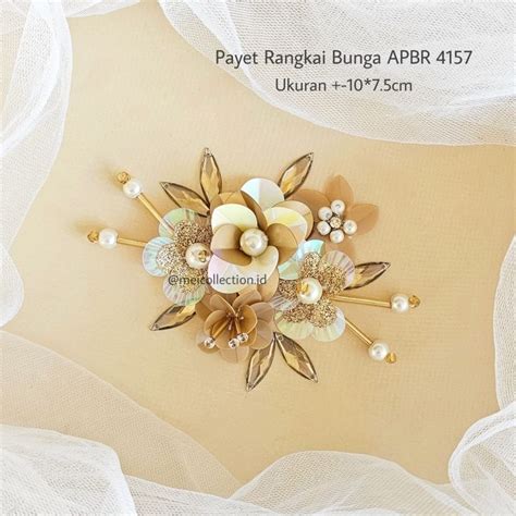 Jual Payet Rangkai Bunga 3d Apbr 4157 Bros Pundak Bahu Rose Gold Milo