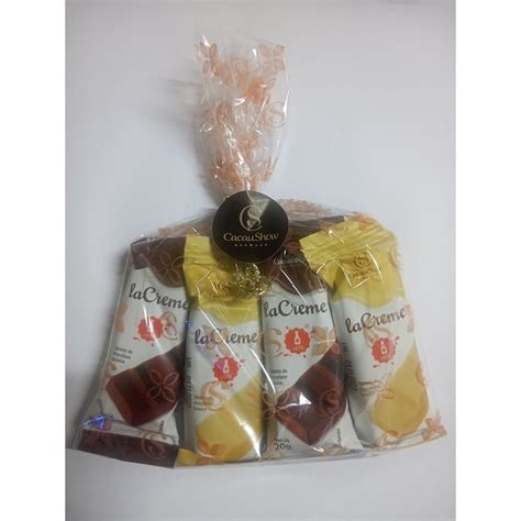 Kit 4 Tabletes LaCreme Ao Leite E Chocolate Branco Cacau Show