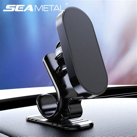 SEAMETAL Car Magnet Phone Holder Mount 360 Degree Rotating Folding Base