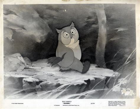 Vintage Bambi Original Photo 1942 Friend Owl 129598283