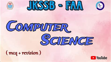 COMPUTER MCQS CUM REVISION JKSSB FAA JKSSB YouTube