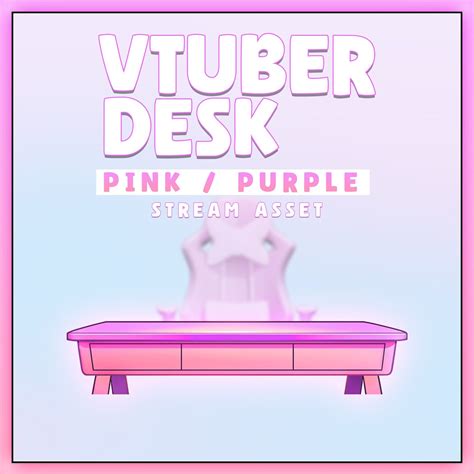 Vtuber Desk Asset Pink And Purple Vtuber Assets Desk Vtuber Asset