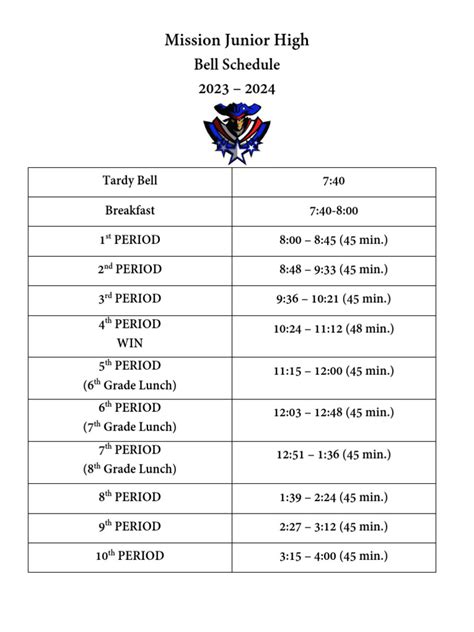 Mjh 2324 Bell Schedule Pdf