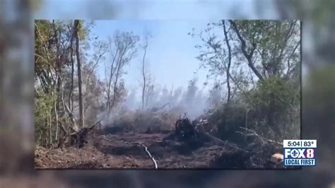 Fire Continues Burning Near Bayou Sauvage Increasing Threat For