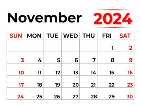 Calendario Novemmbre 2024 Harri Klarika