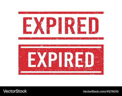 Red grunge expired rubber stamps expiration date Vector Image