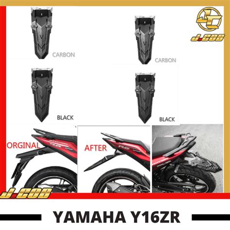 YAMAHA Y16ZR VVA REAR FENDER EKOR MUDGUARD CARBON BLACK COVER Lazada