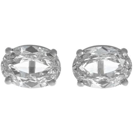 Vintage Platinum Diamond Earrings at 1stDibs