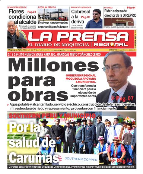 GRUPO INICIATIVA ANTICORRUPCION ILO Millones Para Obras S 9 554 310