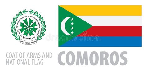 Comoros Coat Of Arms Seal Or National Emblem Stock Illustration