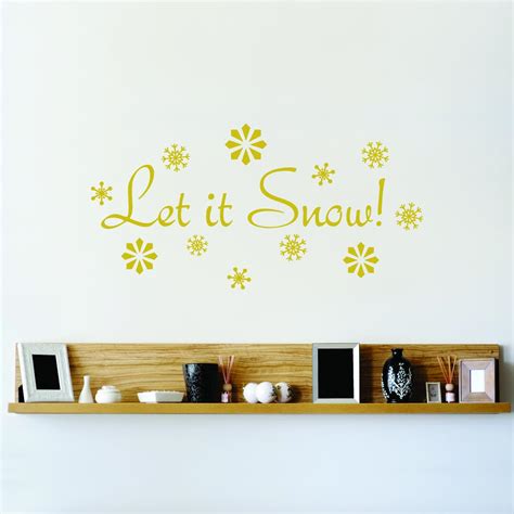 Let It Snow Script Wall Quotes™ Decal | WallQuotes.com