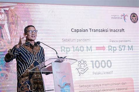 Sandiaga Pameran Inacraft Momentum Digitalisasi Ekonomi Kreatif