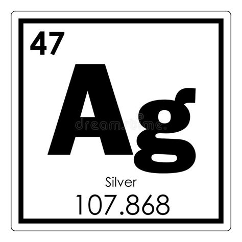 Silver chemical element stock illustration. Illustration of periodic ...