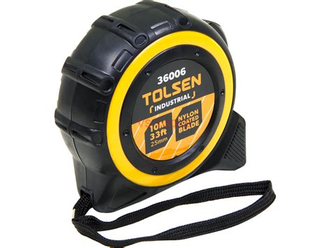 Tolsen 10M 33FT Nylon Coated Heavy Duty Measuring Tape Metric ...