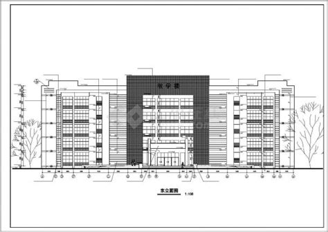 某五层框架结构教学楼建筑设计方案图教育建筑土木在线