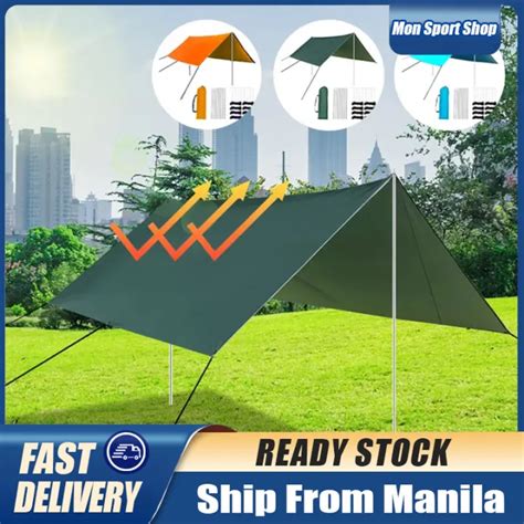 Awning Waterproof Tarp Tent Shade Ultralight Garden Canopy Sunshade