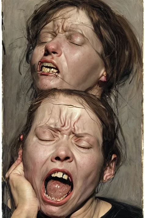 Portraits Of A Woman Enraged Part By Jenny Saville Stable Diffusion