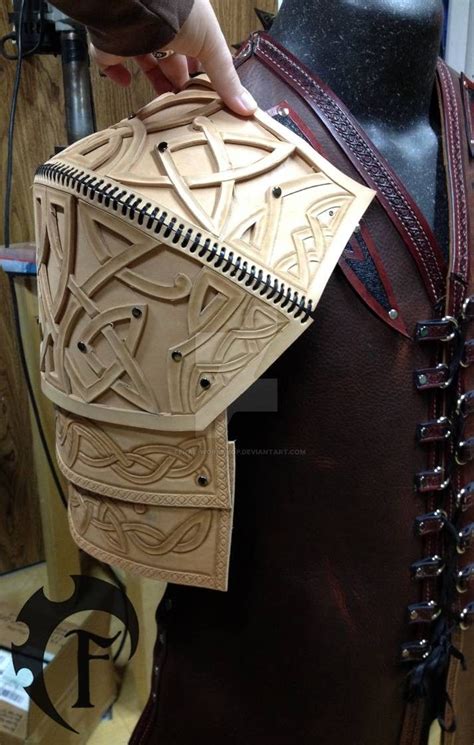 Celtic Warrior Shoulder WIP by Feral-Workshop on DeviantArt | Leather ...