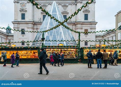 Christmas Market In Salzburg Austria Editorial Photography Image Of