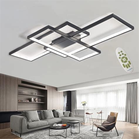 Qiaomao Luminaire Plafonnier Led Dimmable Salon Lustre Avec Telecommande 120w Moderne Plafond