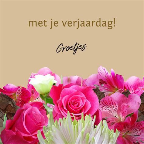 Mooie Verjaardagskaart Hart En Bloemen Kaartje2go