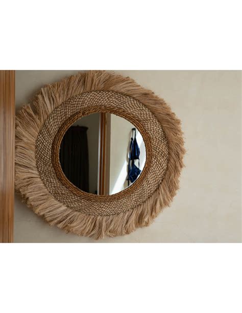 Capri Miroir Fibres Naturelles L Gance Et Style Pour D Coration