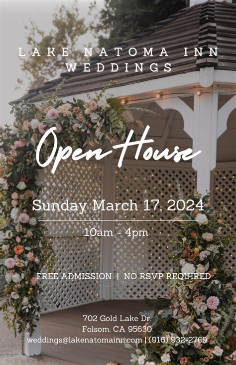 Lake Natoma Inn Bridal Folsom Wedding Venue Open House March 2024