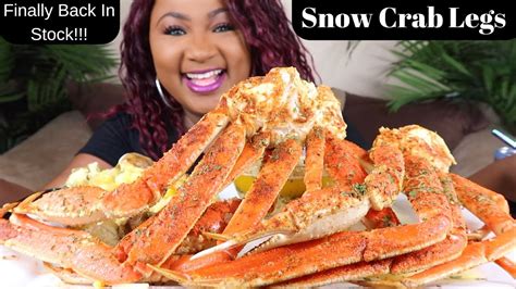 Seafood Boil Mukbang Snow Crab Legs Eating Show Youtube