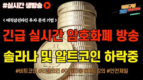 솔라나 코인의 끝없는 추락 알트코인 하락원인 코인 뉴스 정보 실시간 분석 비트코인 비트코인실시간방송 이더리움 Btc