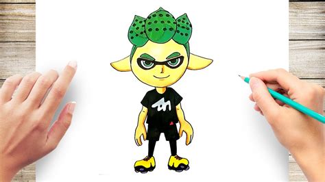 How To Draw Green Inkling Boy From Splatoon 2 Youtube