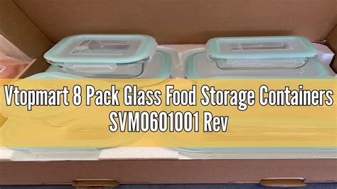 Vtopmart Pack Glass Food Storage Containers Svm Review Youtube