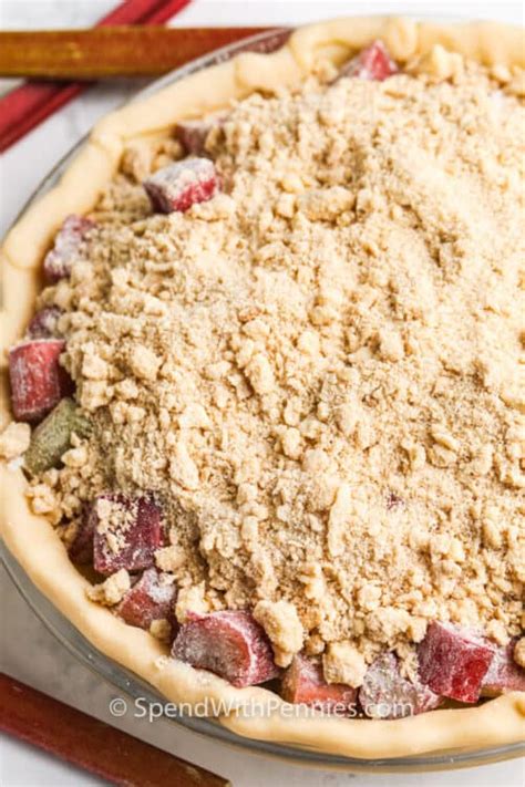 Rhubarb Crumble Pie Spend With Pennies