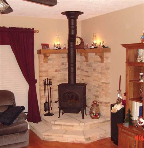 Jotul 3 Wood Stove Corner Installation Corner Wood Stove Wood Stove Hearth Wood Stove