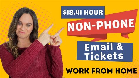 Hour Non Phone Email Tickets Billing Support Work From Home