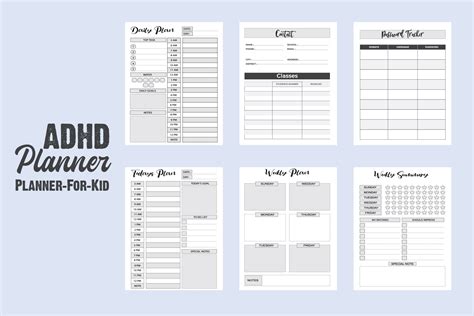 Adult Adhd Editable Canva Life Planner Templates For Off