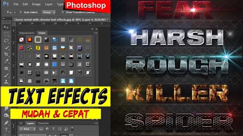 Amazing Membuat Efek Teks Dengan Photoshop Styles Tutorial