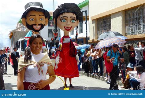 Parade For Day Foundation Of Cuenca Ecuador Editorial Image Image Of