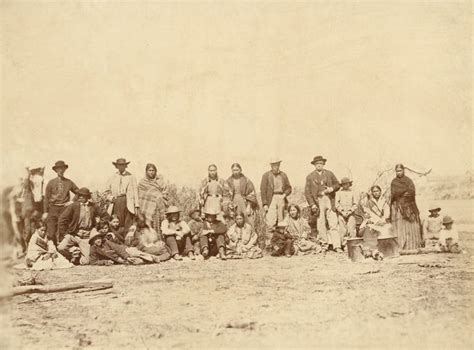 Men Women And Children Gathered At Fort Laramie During The 1868