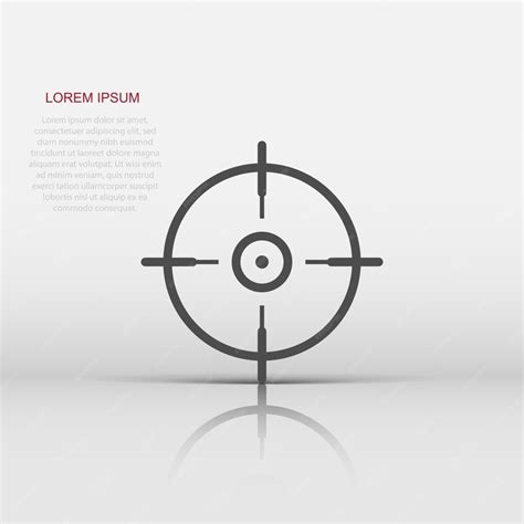 Premium Vector Shooting Target Vector Icon In Flat Style Aim Sniper Symbol Illustration On