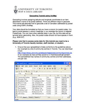 Fillable Online Geocoding Tutorial Using GeoPinpoint Suite Maps