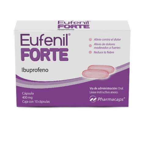 Eufenil forte ibuprofeno 400 mg con 10 cápsulas Prixz Farmacia a