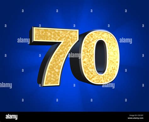 3d number 70 gold hi-res stock photography and images - Alamy