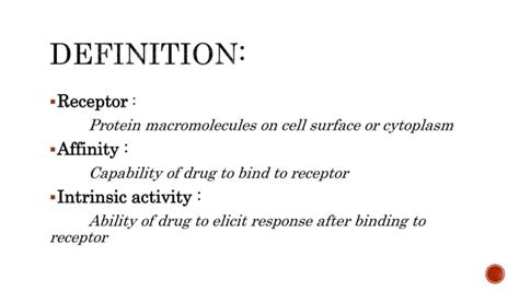 Receptor Pharmacology Ppt