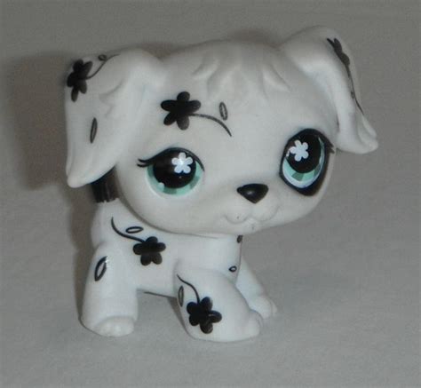 LPS Littlest Pet Shop Black & White Flower Dalmatian Dog Puppy | Little pet shop toys, Littlest ...