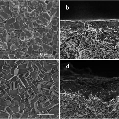 Sem Micrographs Of Silicalite 1 Zeolite Membranes A And C Top