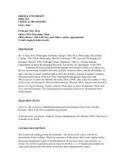 Critical Reasoning Syllabus Spring 20 Pdf DREXEL UNIVERSITY PHIL 105