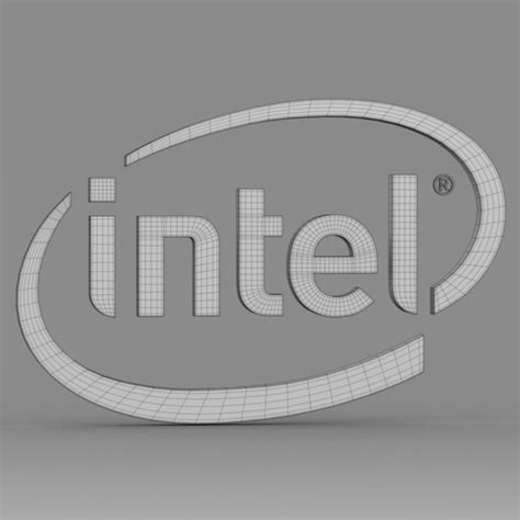 Download 3DS file intel logo • 3D print design ・ Cults