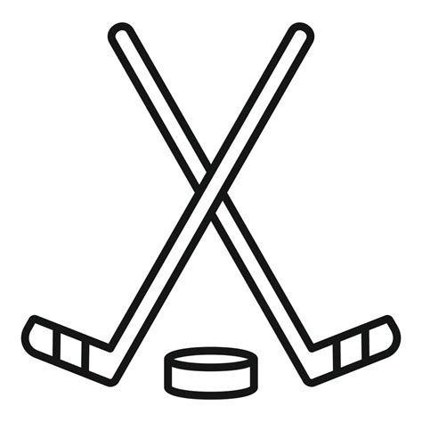 Ice hockey stick icon, outline style 14596221 Vector Art at Vecteezy