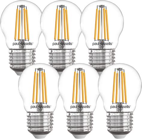 Paul Russells Led Filament Golf Ball Light Edison Screw E27 40w Equivalent G45 Bulbs Es 45w